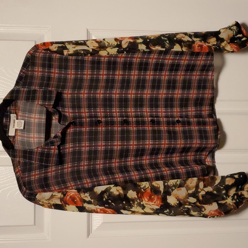 Sans Souci Plaid and Floral Blouse